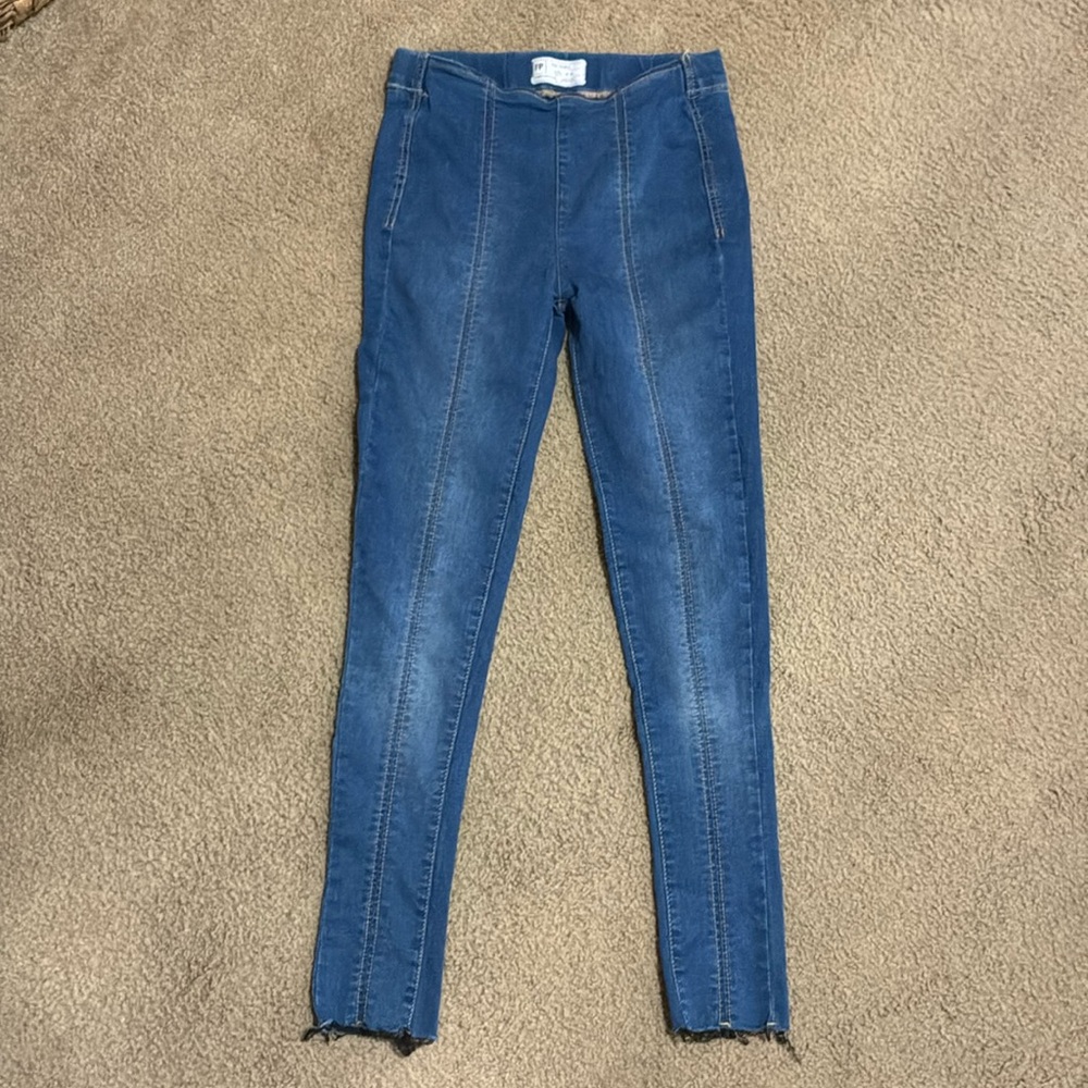 Free People Women's Pull On Skinny Jeans Denim Size 26